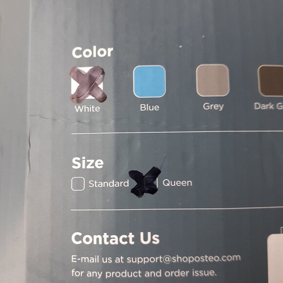 New Queen Size Osteo Cervical Memory Foam Bed Pillow for Neck Support - Picture 4 of 6